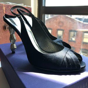 Stuart Weitzman Peeper Pumps with Crystal Heel